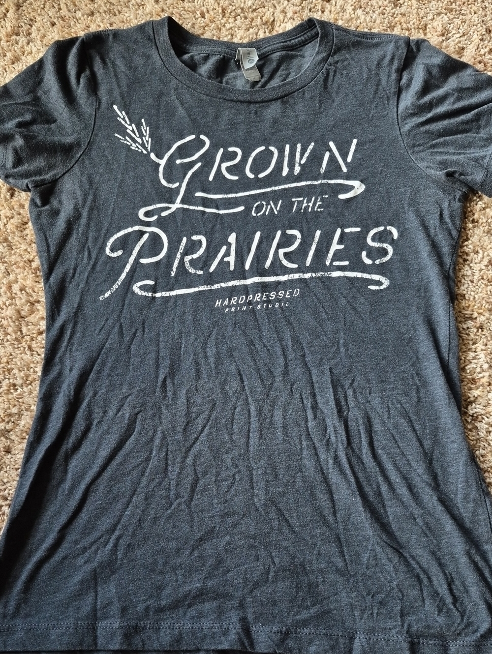 Hardpressed 'Grown on the Prairies' Short Sleeve Tee - Charcoal